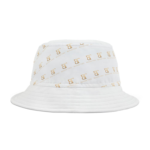 Bucket Hat — Minimal Gold Telephone Pattern