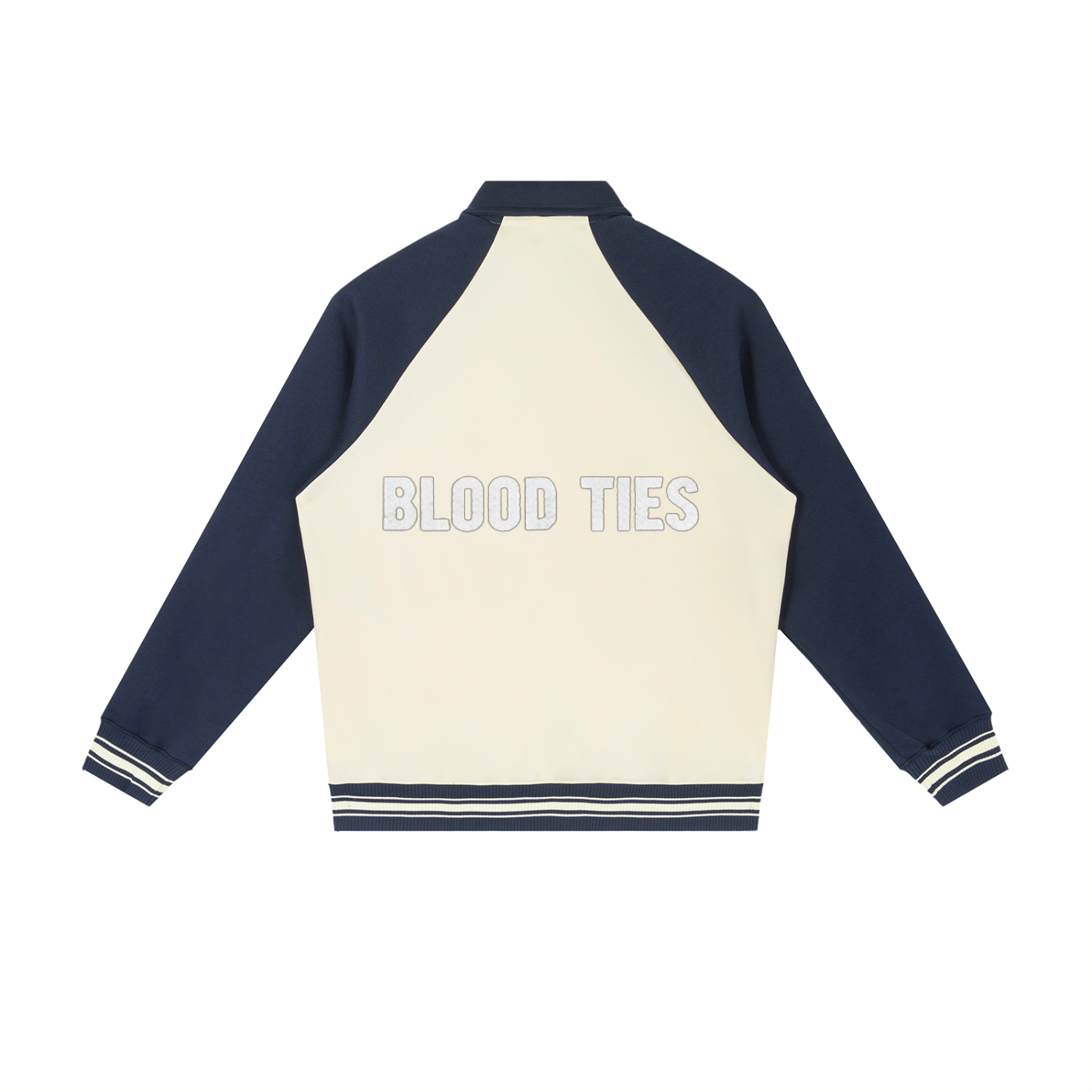 Contrast Raglan Sleeve Baseball Jacket