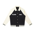 Contrast Raglan Sleeve Baseball Jacket
