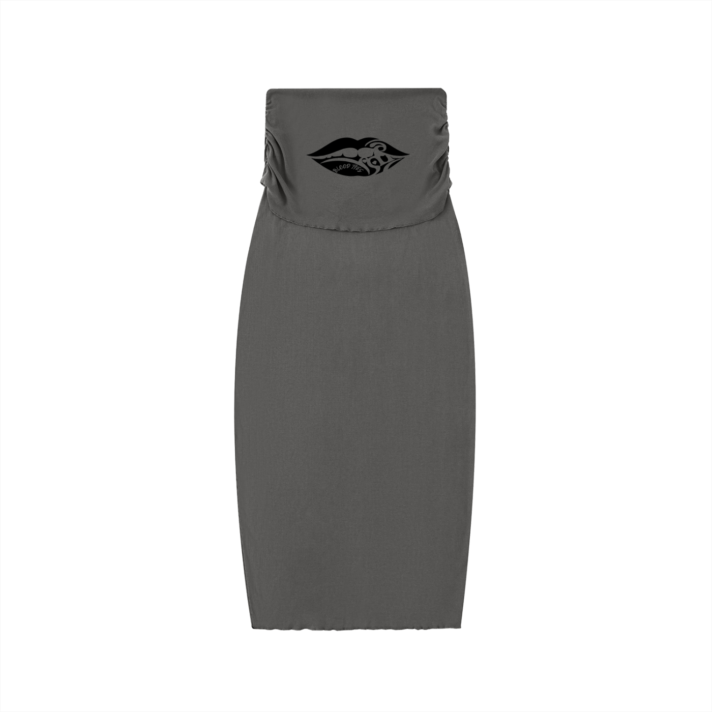 Dyed Washed Straight Hip-Hugging Slim Maxi Skirt